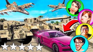 FUGA DALLE 5 STELLE DI POLIZIA CON I MIEI AMICI! - GTA 5 screenshot 5