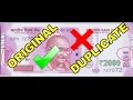 Hidden features of 2000 rupee note original vs duplicate