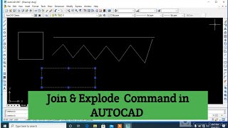 How to use join and Explode Command in AutoCAD By civil Engineering with Tariq