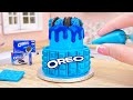 Best of miniature oreo chocolate cake decorating in real mini kitchen  asmr miniature cooking food