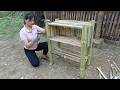 A beautiful and sturdy bamboo dish rack.