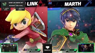 Game Lab Smash #97 Marvelous Marco (Toon Link) Vs Ignaize (Marth)