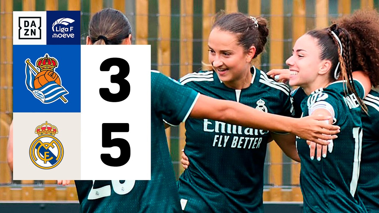 Resumen: Real Sociedad vs Real Madrid CF (3-5) | Resumen y goles | Highlights Liga F