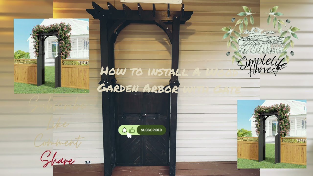How to Install a Wood Garden Arbor with Gate