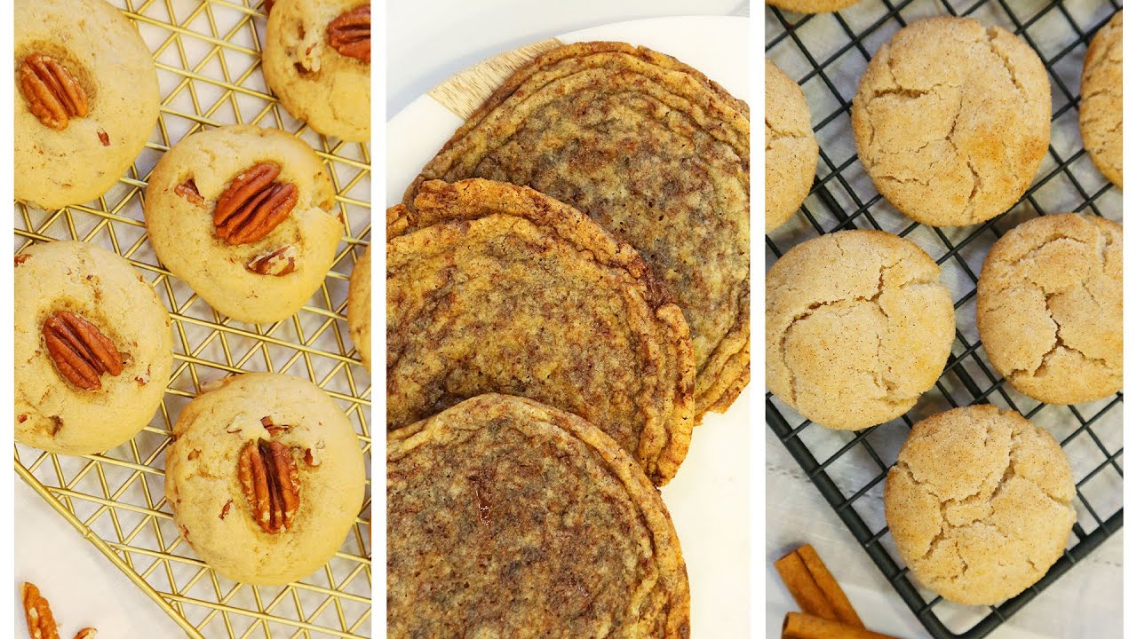 Cookies 3 Delicious Ways | Giant Chocolate Chip Cookies, Snickerdoodle Cookies, Maple Pecan Cookies | The Domestic Geek