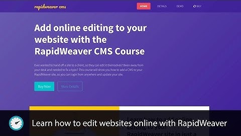 How to edit RapidWeaver sites online | RapidWeaver CMS Course