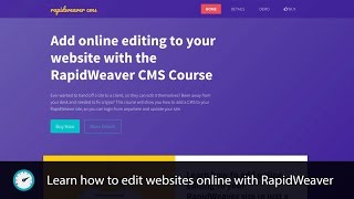How to edit RapidWeaver sites online | RapidWeaver CMS Course