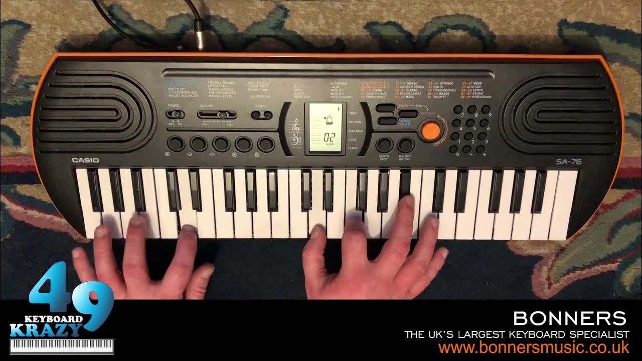Casio SA76 Keyboard 100 Tones YouTube