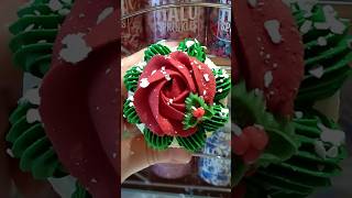Cupcake Piping Techniques for Beginners Part 132 #christmas #cake #cakedecorating