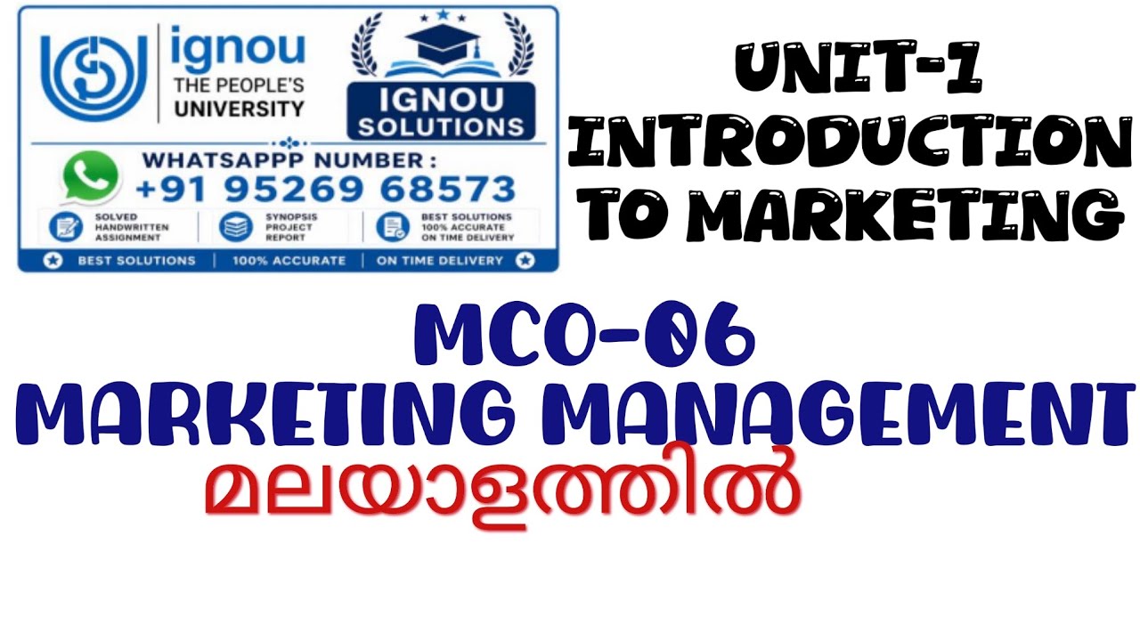 MCO-06 Marketing Management IGNOU #ignou #mcom #mco06 # ...
