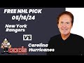 NHL Pick - New York Rangers vs Carolina Hurricanes Prediction, 5/16/2024 Free Best Bets &amp; Odds