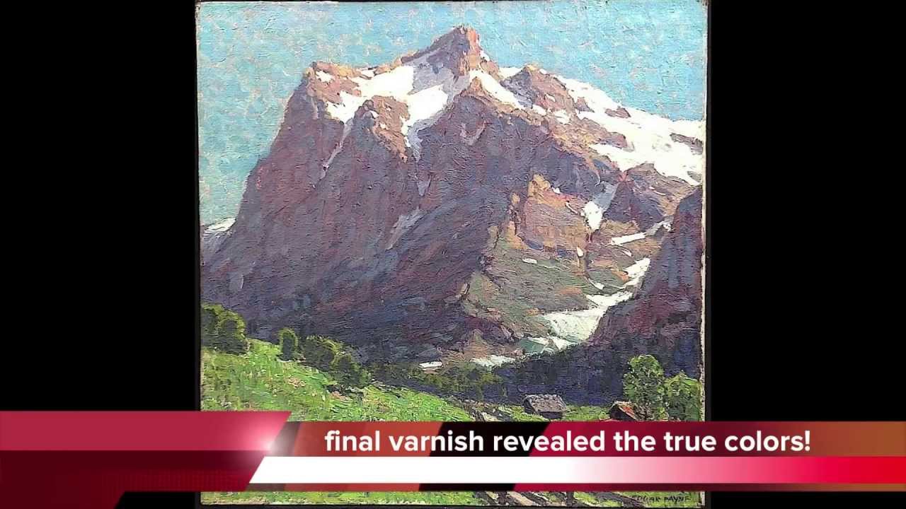 Edgar Payne Cleaning a Painting Time Lapse Art restoration