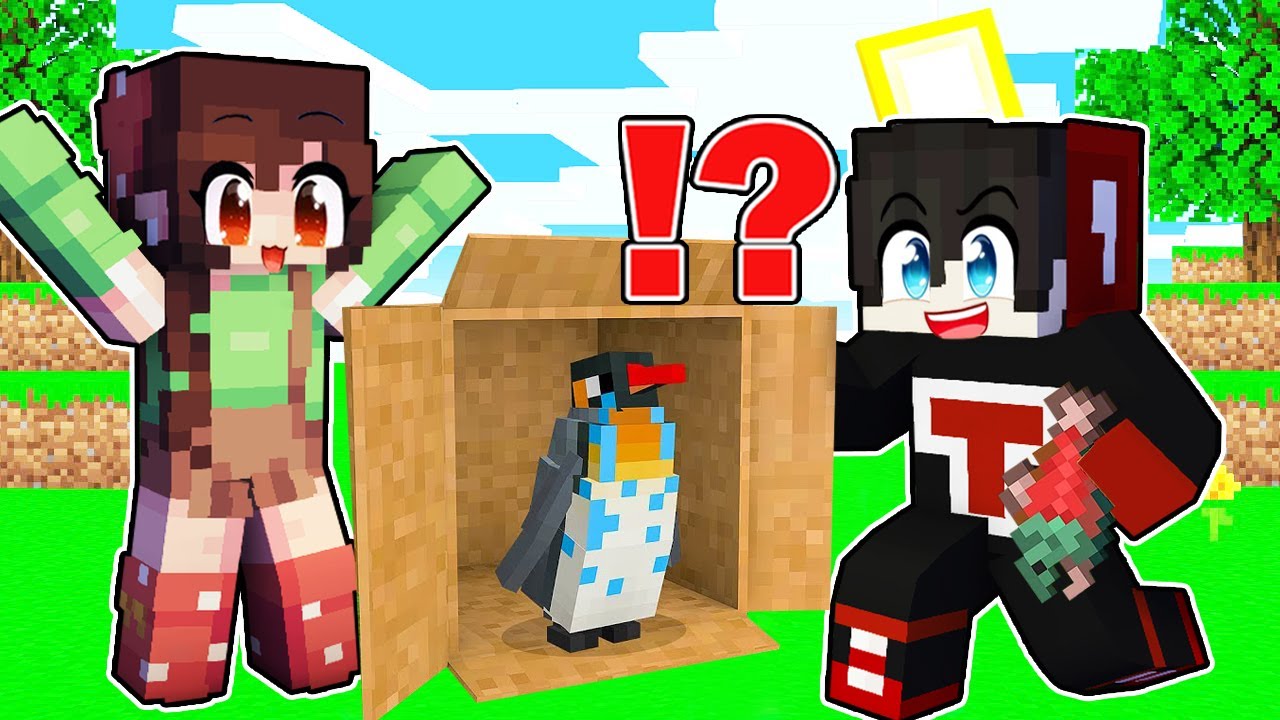 Helping a Lost Baby Penguin - Minecraft ( Tagalog )
