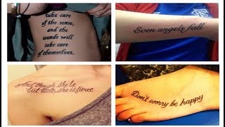 110 Short Inspirational Tattoo Quotes Ideas with Pictures