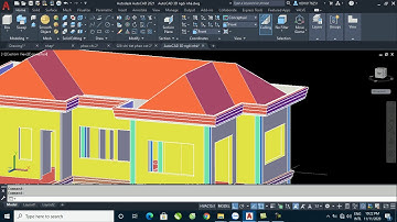 Vẽ AutoCAD 3D Ngôi Nhà - Bài 5:  Vẽ chỉ tường trang trí cho ngôi nhà trong CAD 3D