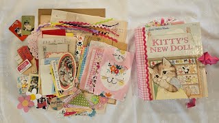 Junk Journal Flip Through Little Golden Book "Kitty's New Doll". #12
