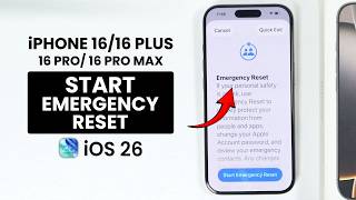 iOS 26 - How to Start Emergency Reset on iPhone 16 / Pro Max