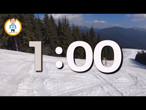 Epic 1 minute countdown timer - downhill ski edition!