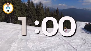 Epic 1 minute countdown timer - downhill ski edition!