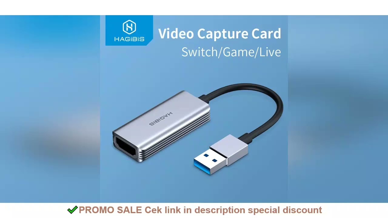 Hagibis Video Capture Card USB 3.0 4K HDMI-compatible Video Game Grabber Record for PS4 Camcorder Sw