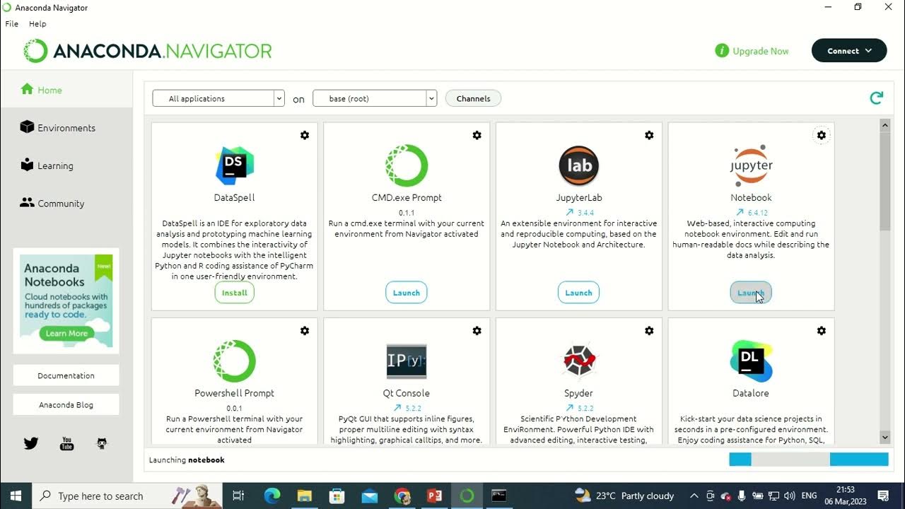 How to install jupyter notebook in windows using anaconda or command