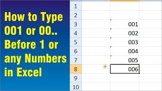 How to Type 001 or 00.. Before 1 or any  Numbers in Excel screenshot 5