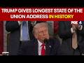 Trump delivers longest State of the Union address in US history
