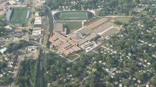 View from a Plane about to land at Minneapolis–Saint Paul International Airport in Minnesota