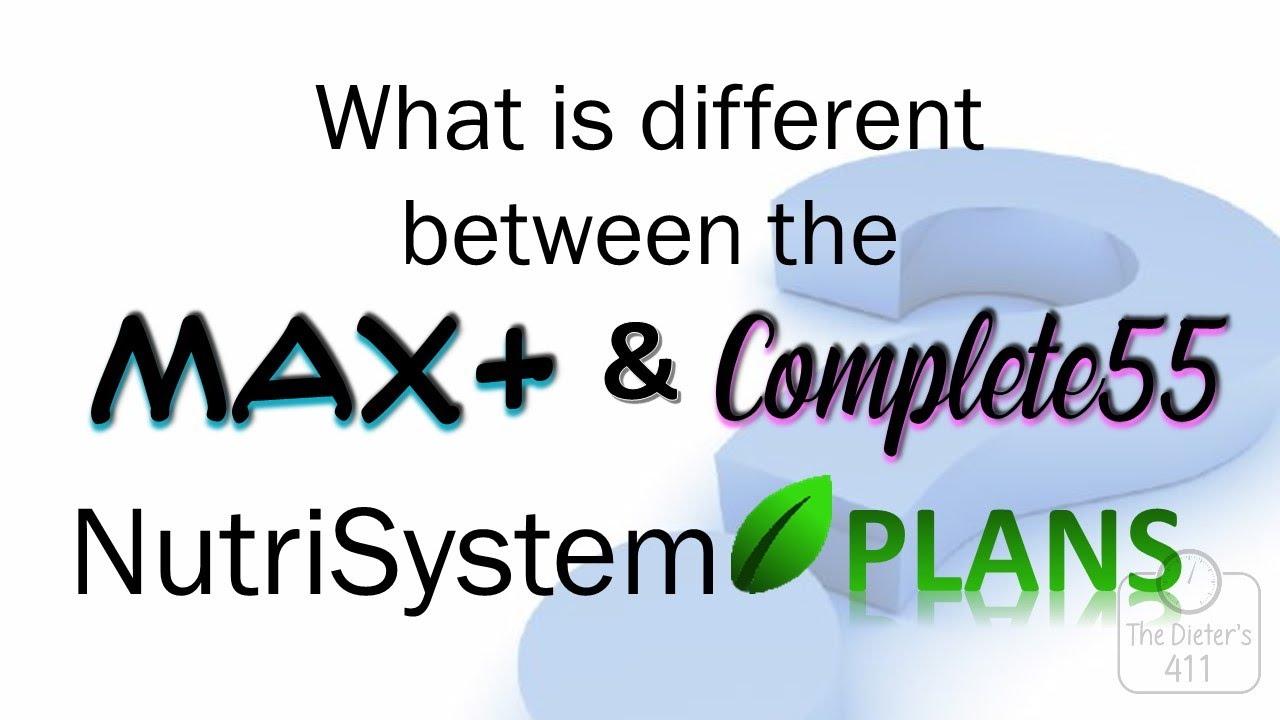 What is different between the Uniquely Yours Max+ and Complete 55 Nutrisystem Plans?