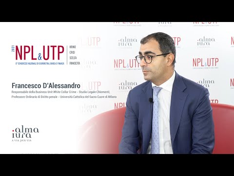 D'Alessandro (Studio Legale Chiomenti) intervistato da Pira (Sky TG24) all'NPL&UTP di Alma Iura