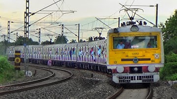 Conventional EMU Trains Furiously Skip Huge Curve Back to Back | Eastern Railways