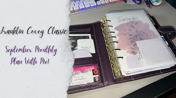 Franklin Covey Classic | September 2022 Plan With Me! Switching to My Purple Plumeria Vintage Aurora