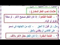 نحو | إعراب الفعل المضارع رفعه ونصبه وجزمه وأحوال بنائه للصف الثاني والثالث الثانوي