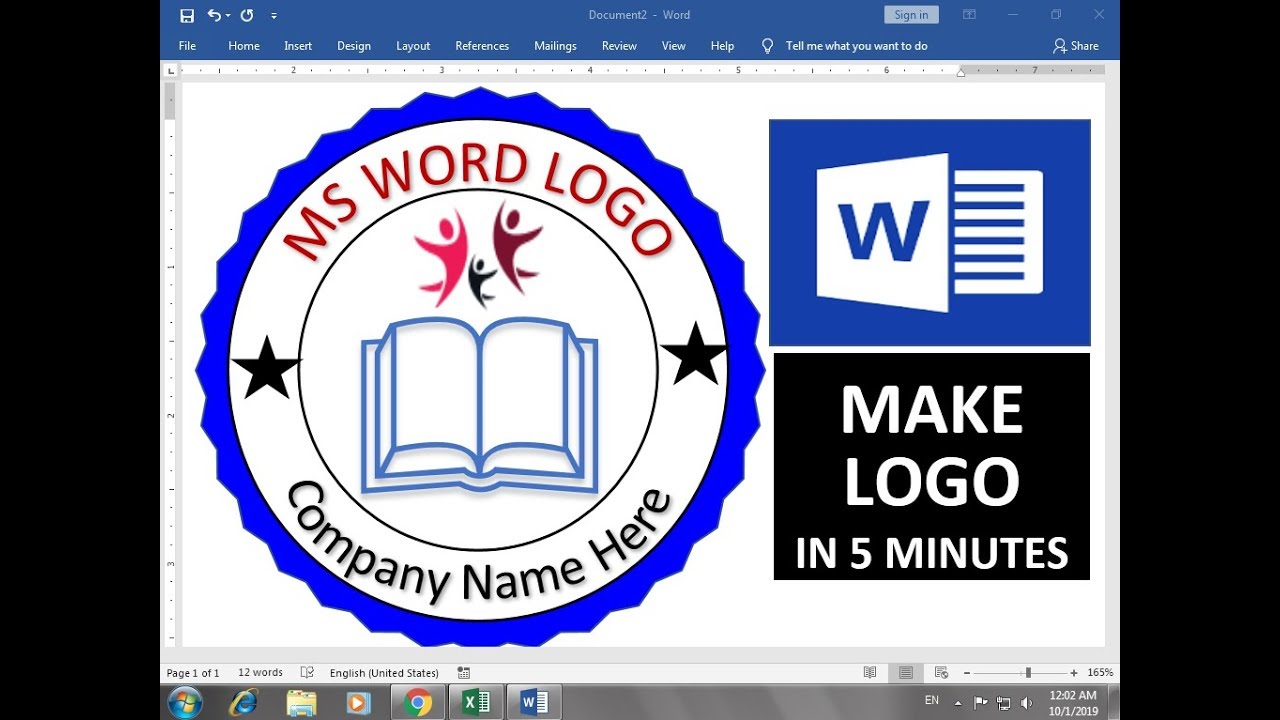 how to design a logo using microsoft word