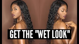 HOW TO GET THE  "WET HAIR" LOOK TUTORIAL | KIM KARDASHIAN WET HAIR TUTORIAL