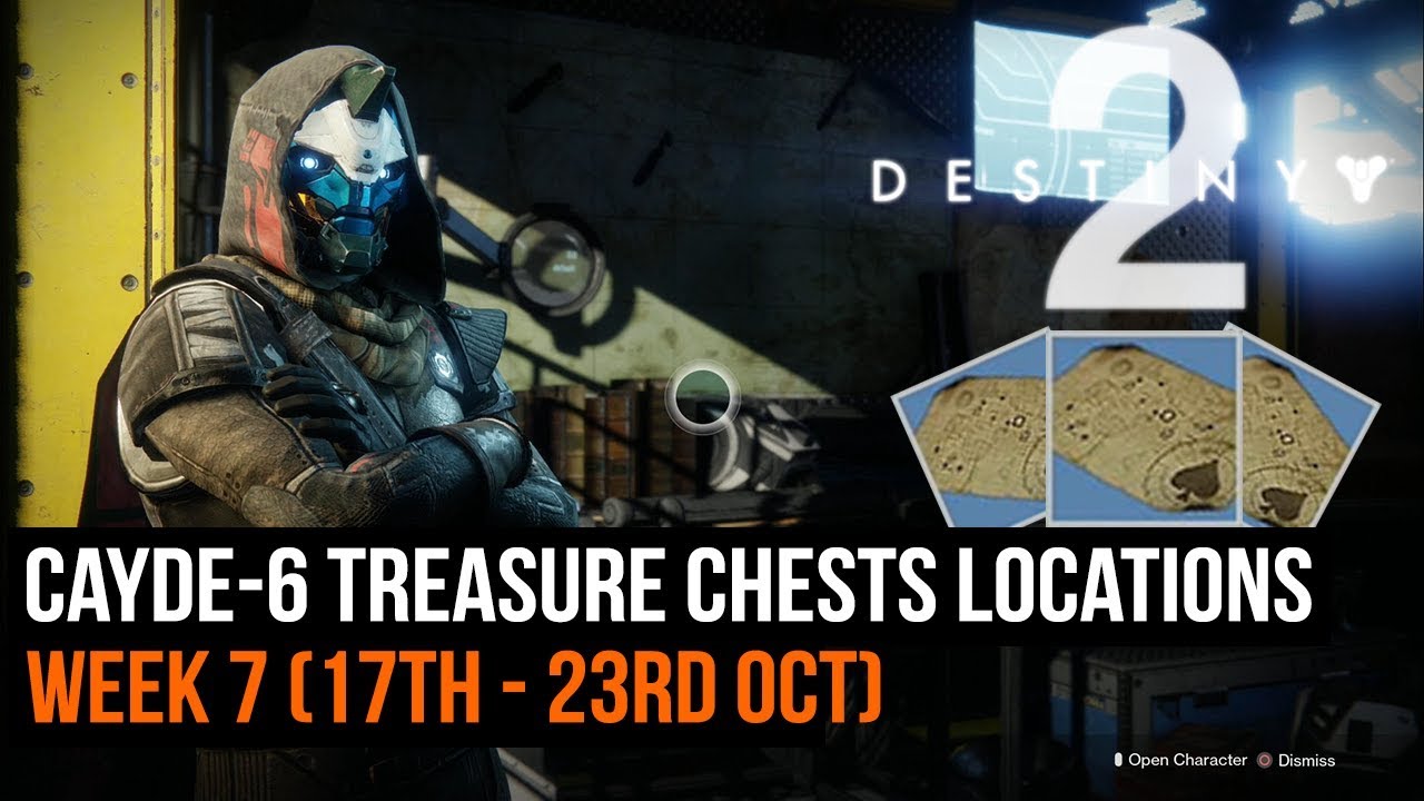 Destiny 2 Cayde-6 treasure chests locations week 7 (17th - 23rd Oct)
