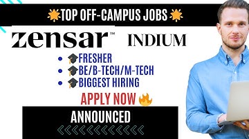 🚀 Zensar & Indium Hiring Freshers | Gen AI, Annotation & Prompt Engineering Jobs 2025 | Apply Now