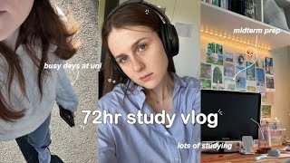 72hr study vlog  preparing for exams, lots of studying, busy days of a uni student & library study