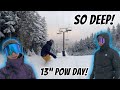 Snowboarding 13" POW DAY at Snowshoe Mountain!