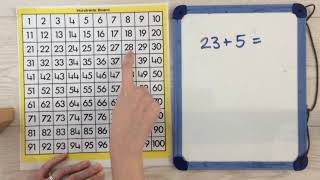 Year 1 Maths - Adding with a hundred square