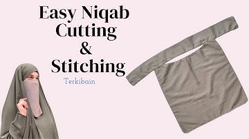 Niqab cutting and stitching | Hijab Cutting And Stitching In Urdu (hindi) with English Subtitle