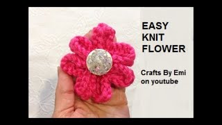 KNIT AN EASY FLOWER, KNITTING FOR BEGINNERS, #2721