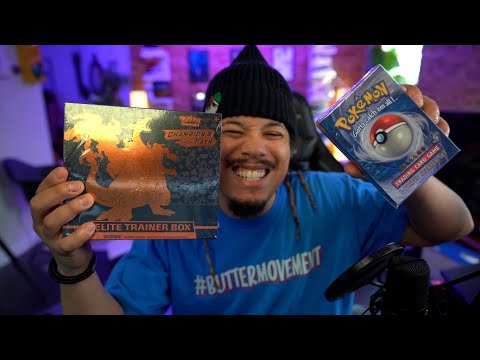 OPENING A VINTAGE 2 PLAYER BASE STARTER SET ! CHAMPION'S PATH ELITE TRAINER BOX UNBOXING ! CC EP. 3