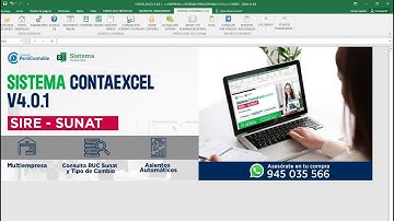 9. MOD DE ASIENTO DE APERTURA operación N° 0 - CONTAEXCEL