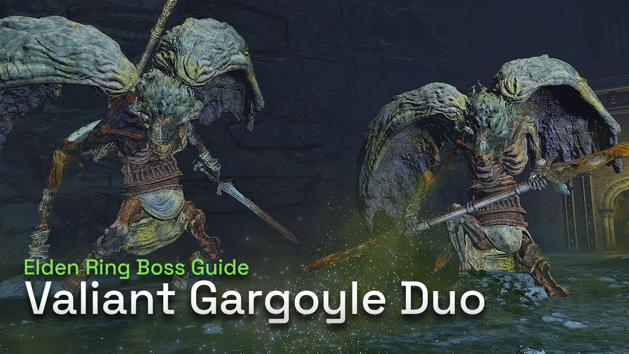 How To Defeat Valiant Gargoyle Duo Elden Ring Boss Gameplay Guide