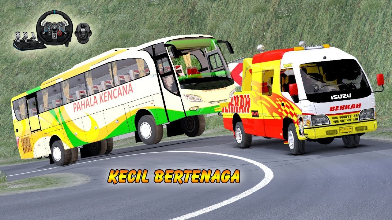  Truk  kecil DEREK  bus Besar Pahala Kencana Euro Truck 