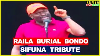 Sifuna FEARLESS EXPLOSIVE Speech and Tribute to Raila Odinga during Burial in Bondo