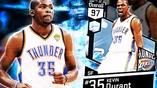 DIAMOND KEVIN DURANT GAMEPLAY! INSANE FINISHING AND DUNKING! NBA 2K17 MYTEAM ONLINE