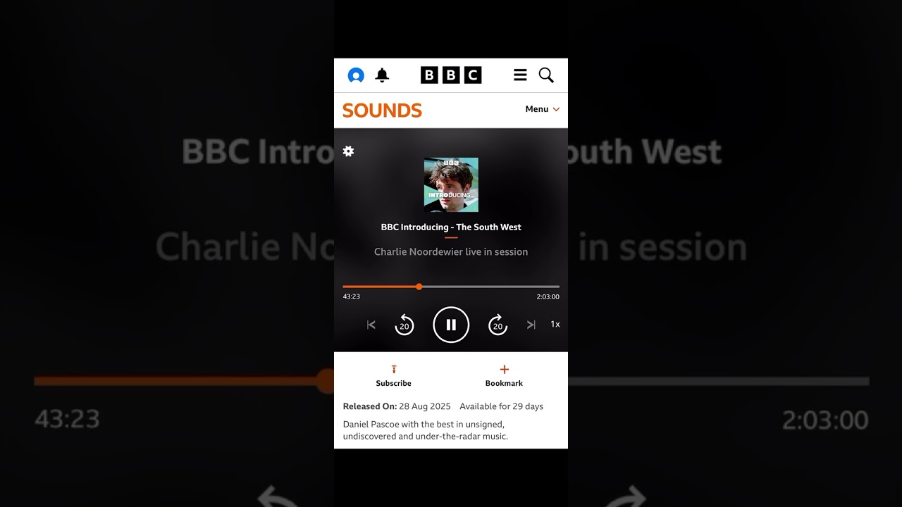 Thank you so much to @bbcintroducing south west for my first radio play 🩵