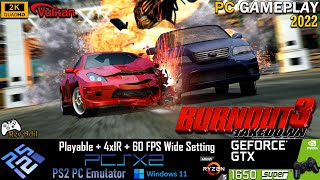 Burnout 3 PC Gameplay | PCSX2 | VULKAN | Full Playable | PS2 Emulator | 2k60FPS | 2022 Latest